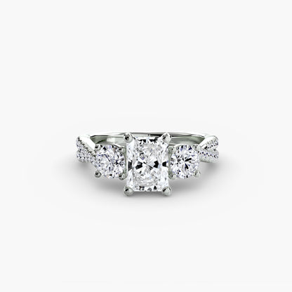 Three-Stone with Pavé Band 2