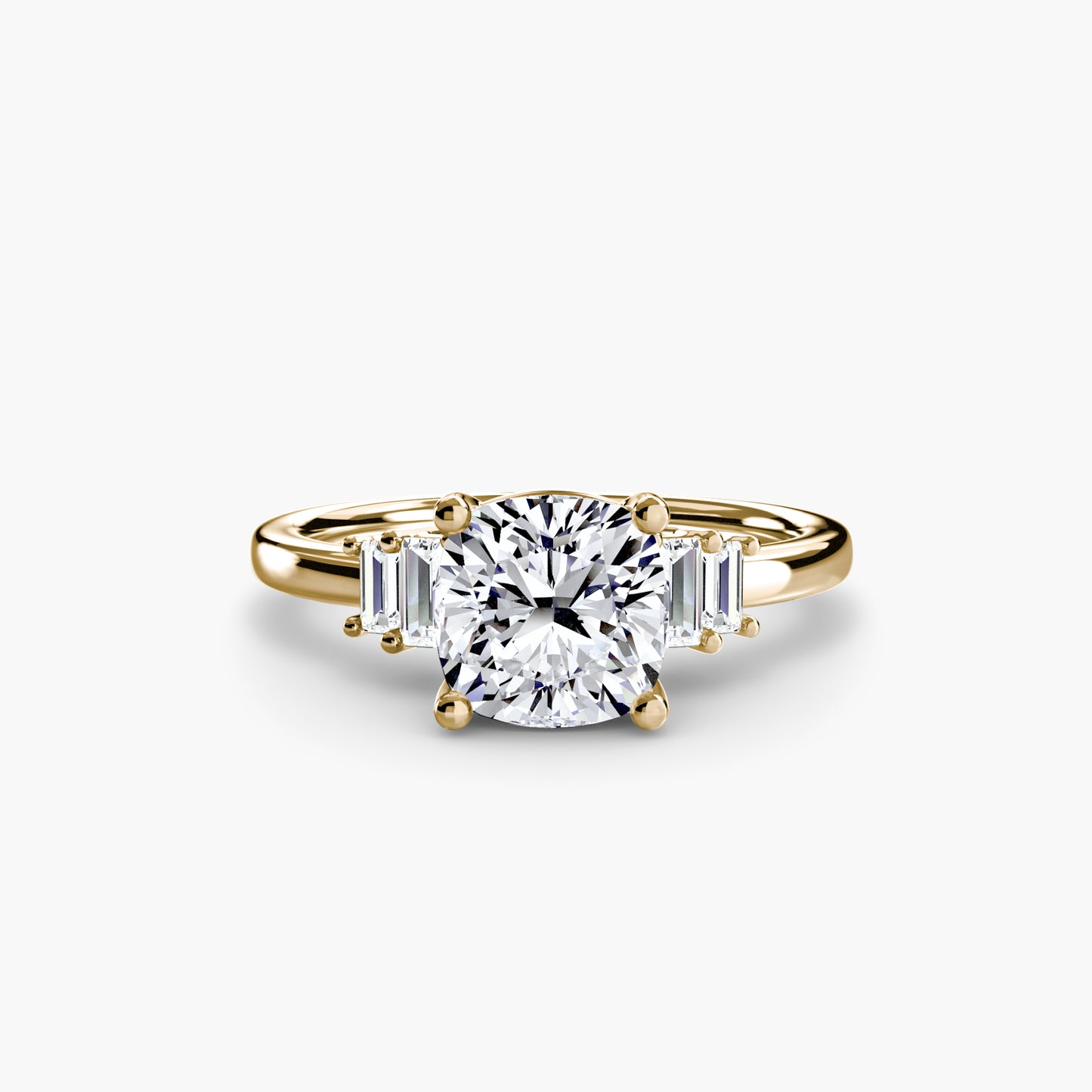 baguette accent solitaire