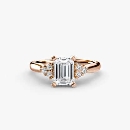 Solitaire with Cluster Shoulders 2
