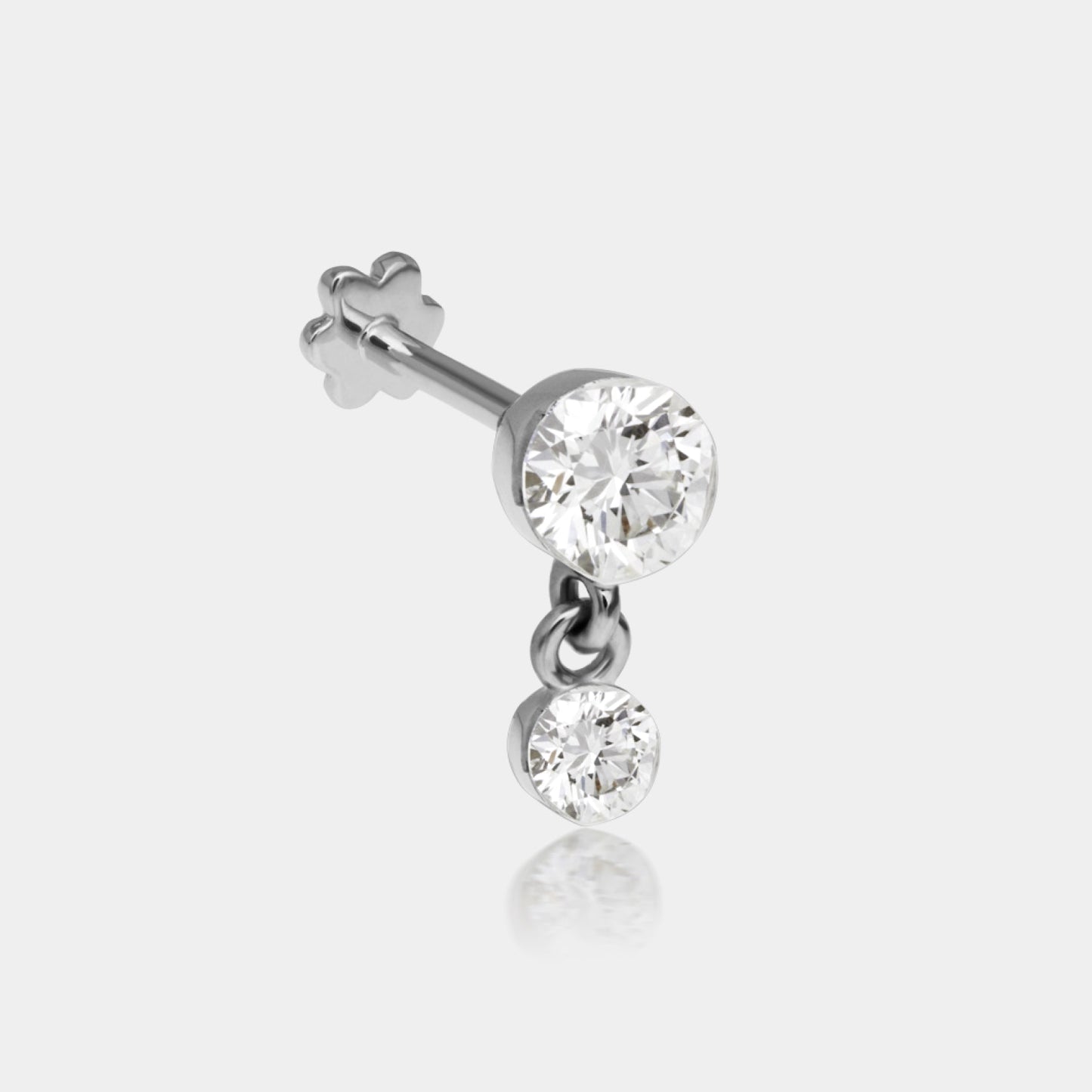diamond round stud earrings