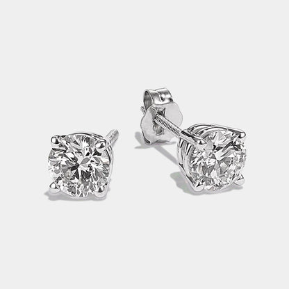 DIAMOND ROUND STUD EARRINGS