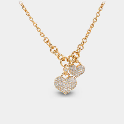 GOLDEN HEART TO HEART NECKLACE