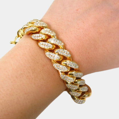 FASHION RHINESTONE DECOR CHAIN BRACELET