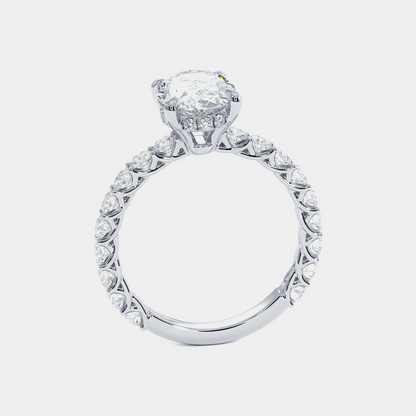 18KT YELLOW GOLD ENCHANTÉ SIDE STONES DIAMOND RING