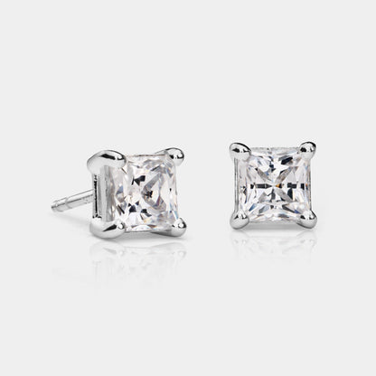 PRINCESS DIAMOND EARRINGS STUD EARRINGS