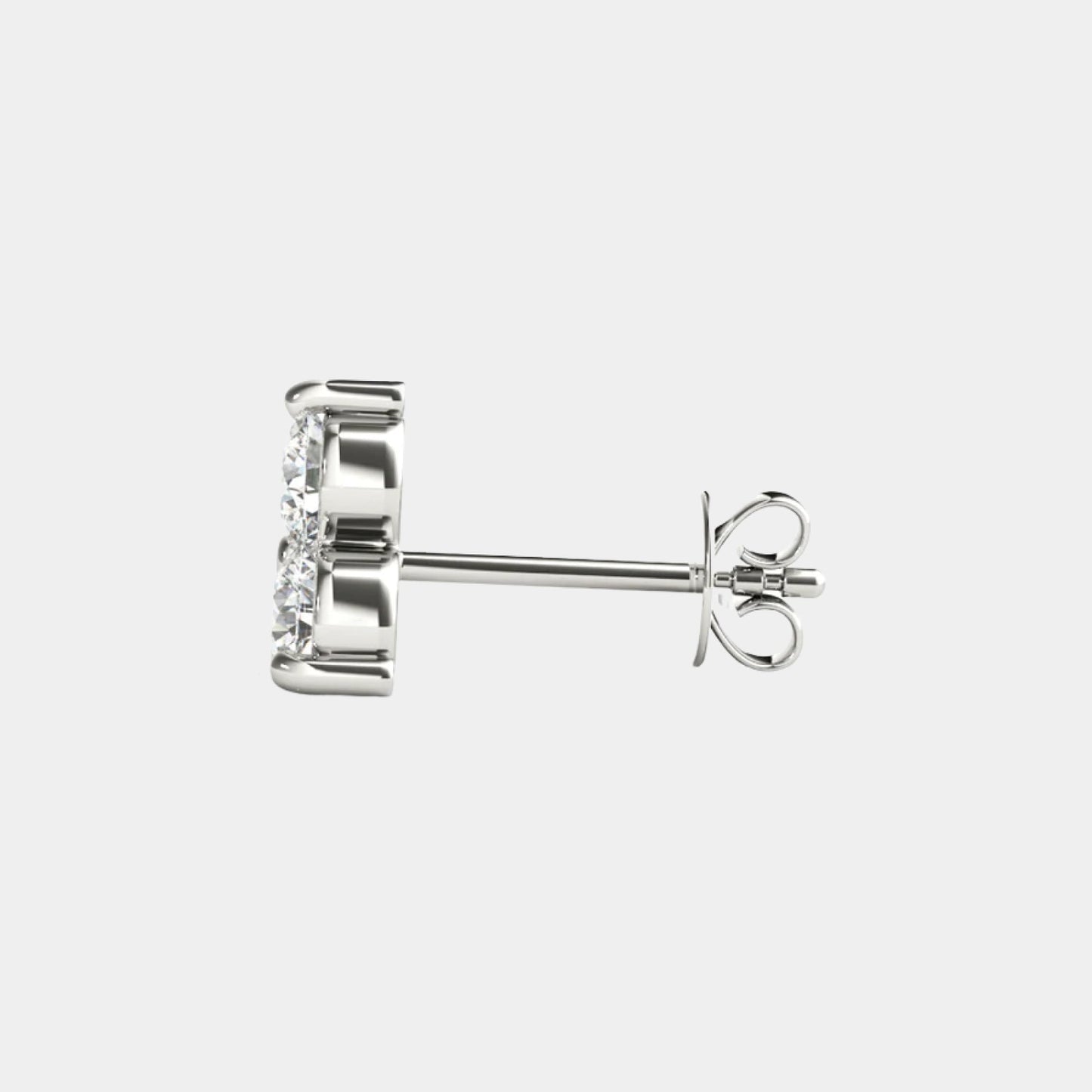 round cut moissanite diamond bold stud