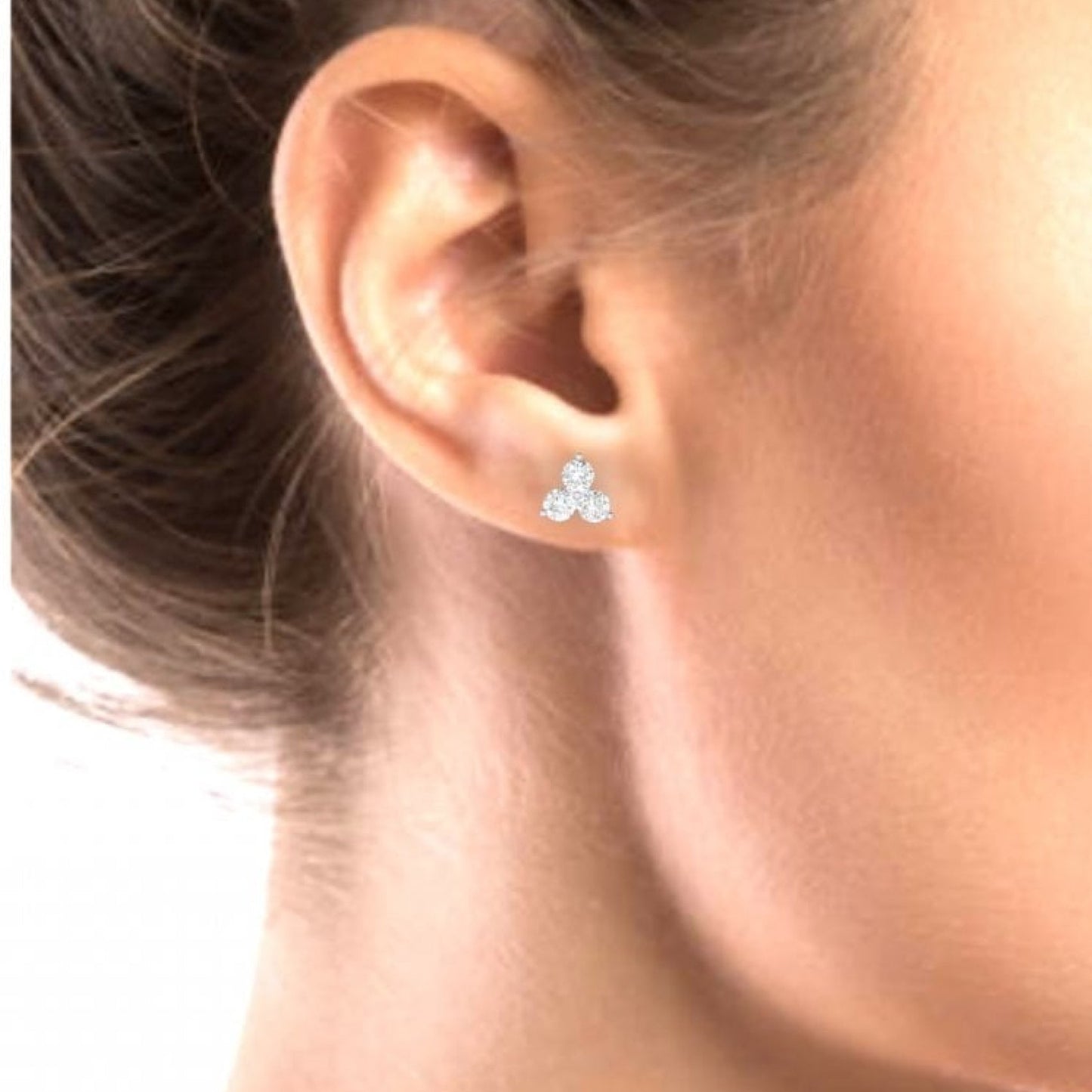 round cut moissanite diamond bold stud