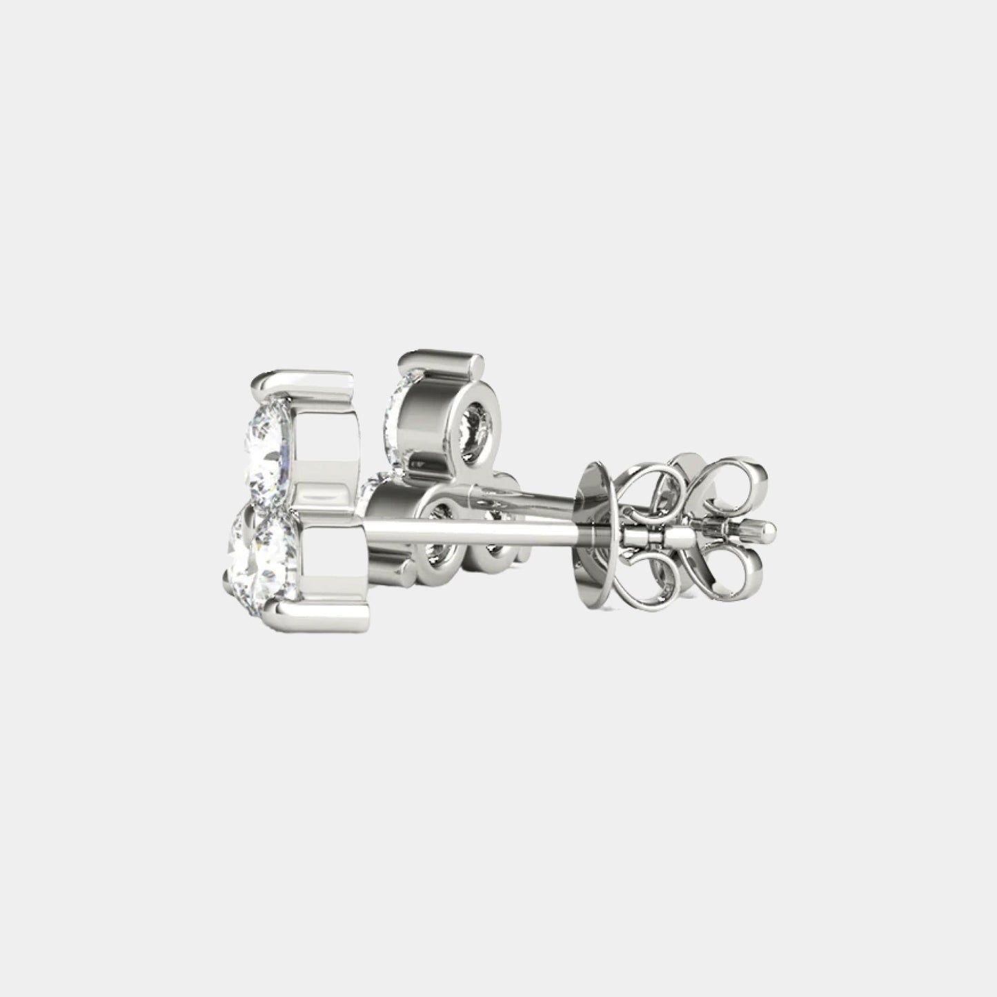round cut moissanite diamond bold stud