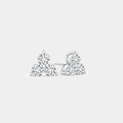 ROUND CUT MOISSANITE DIAMOND BOLD STUD