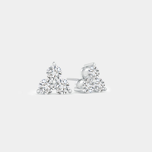 ROUND CUT MOISSANITE DIAMOND BOLD STUD