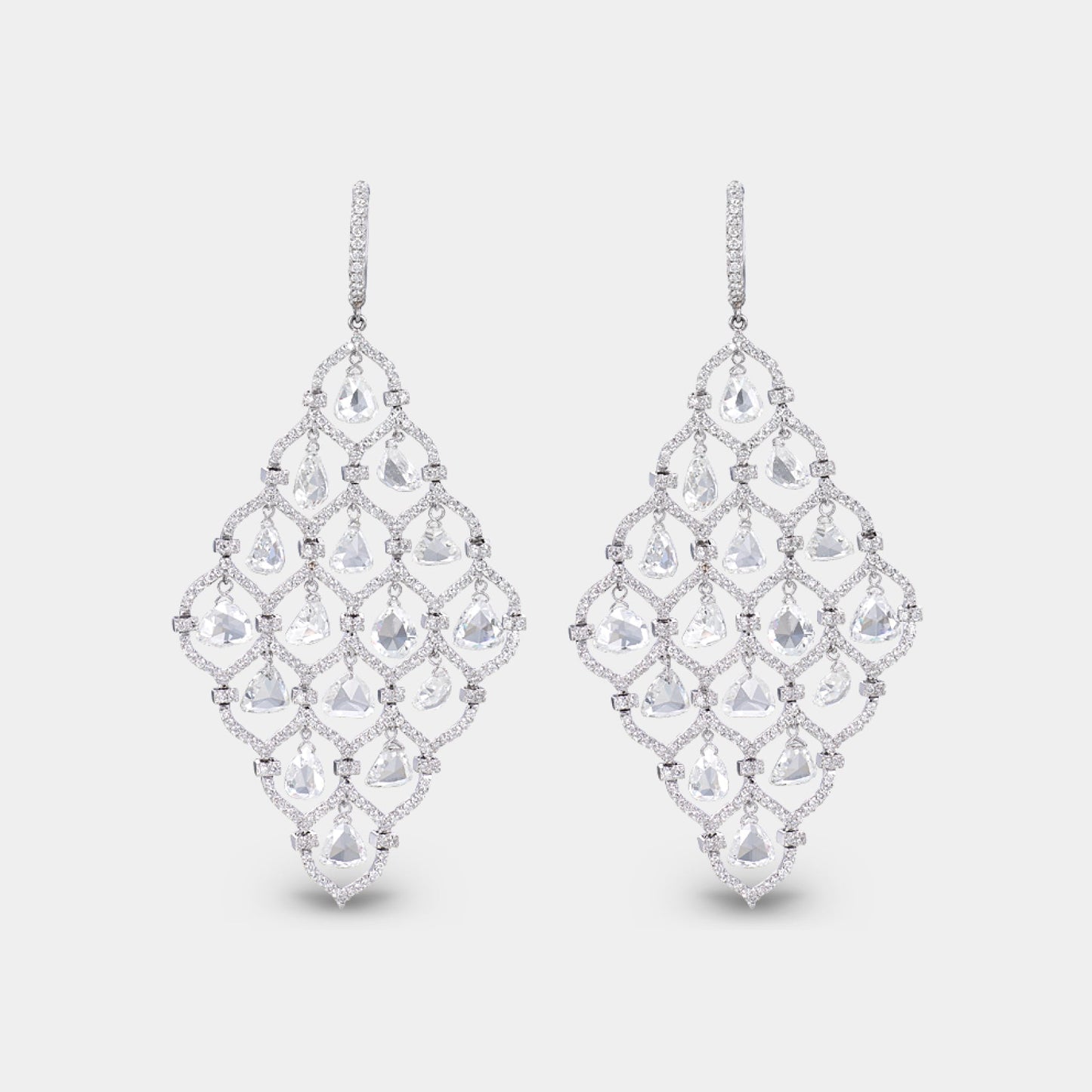 diamond drop chandelier earrings