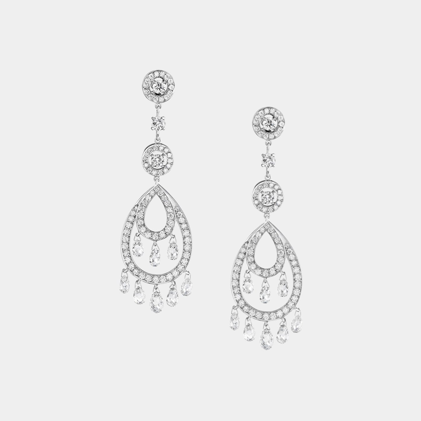 diamond drop chandelier earrings