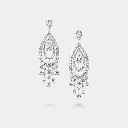 DIAMOND DROP CHANDELIER EARRINGS