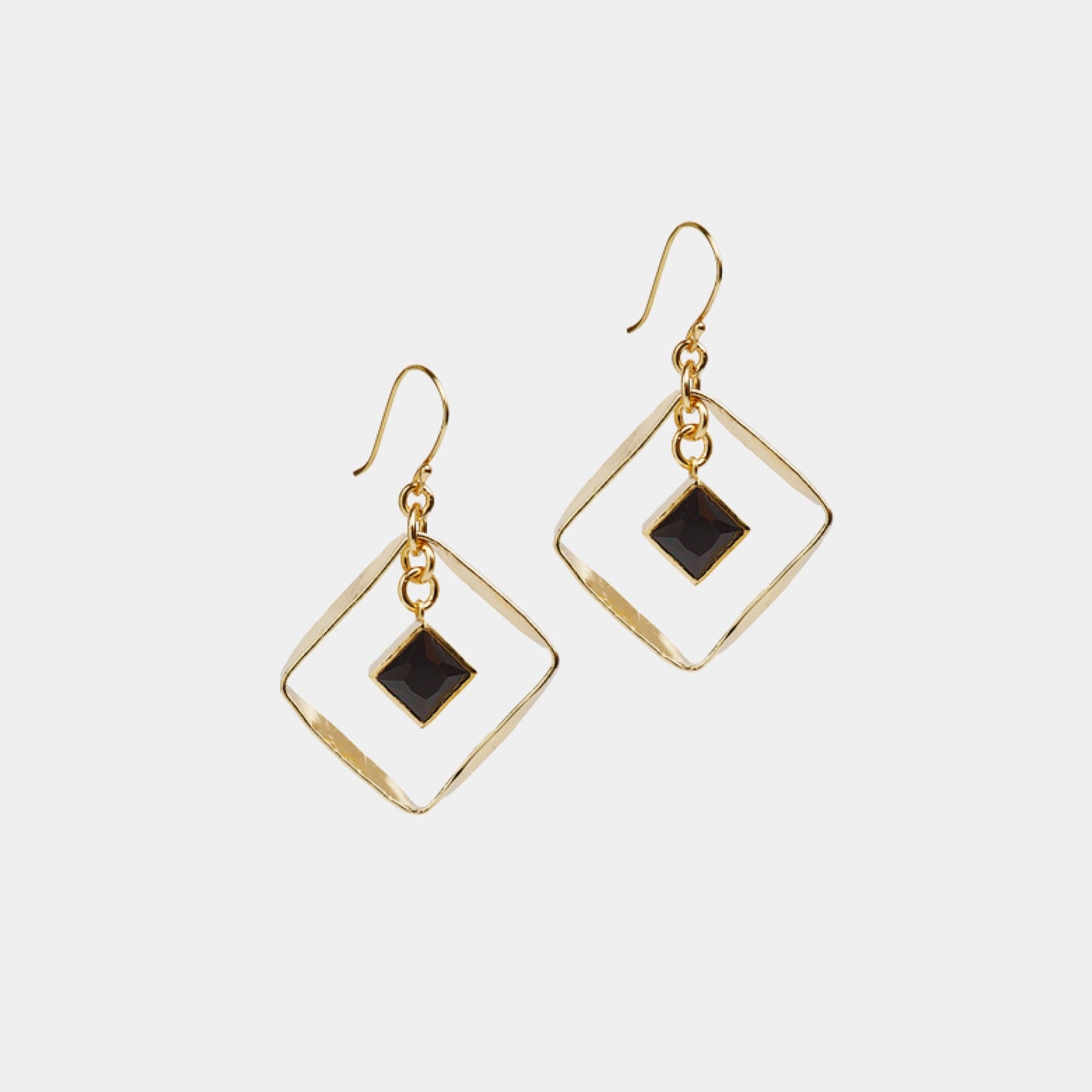 black long drop earrings for women crystal